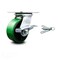 Service Caster 5 Inch Green Poly on Cast Iron Caster with Roller Bearing and Brake/Swivel Lock SCC-35S520-PUR-GB-SLB-BSL - alternate 5
